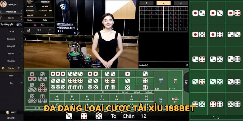 Đa dạng các loại kèo Sicbo 188BET