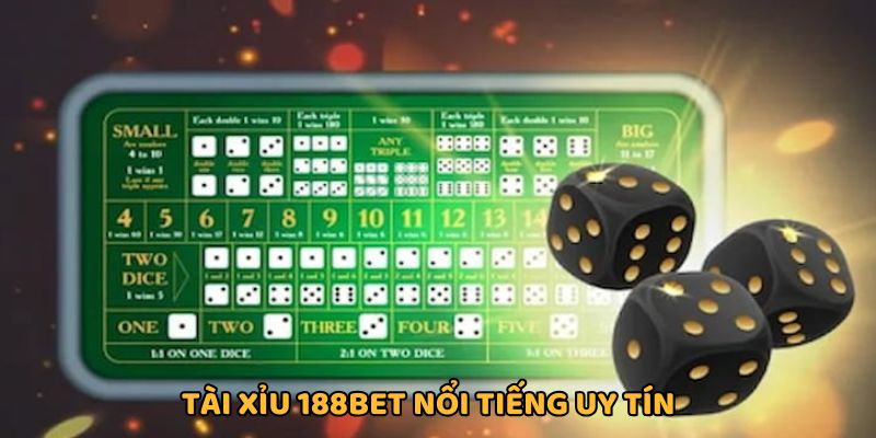 Tài Xỉu 188BET có mức thưởng 1 ăn 50